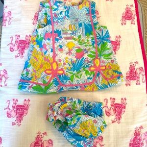 Lilly Pulitzer baby girl dress with matching bloomers